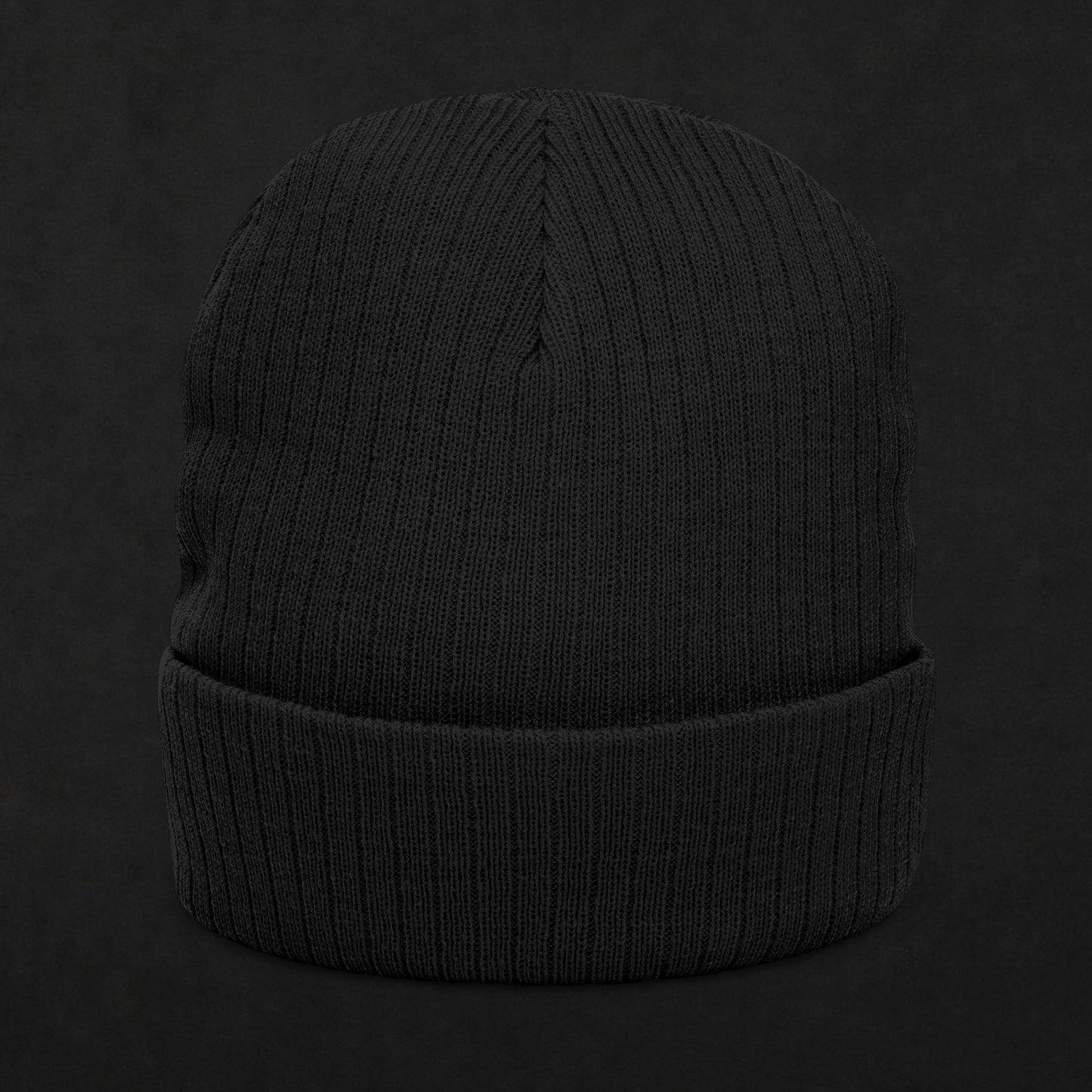 Offset Division Embroidered Beanie