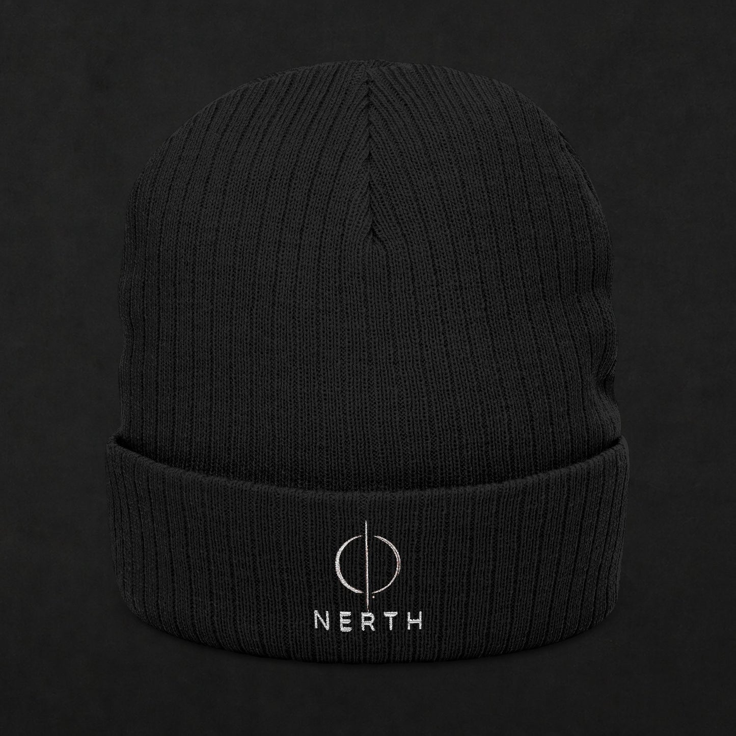 Offset Division Embroidered Beanie