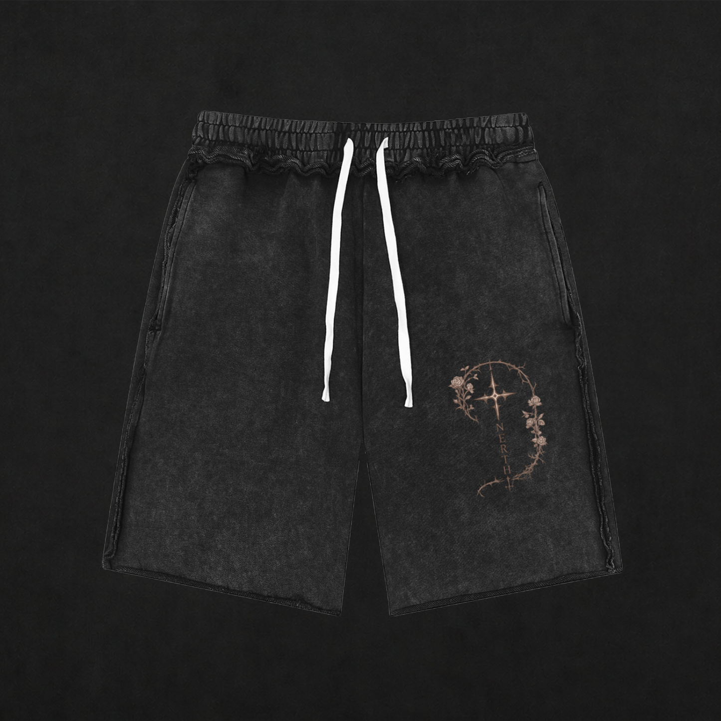 Dark Bloom Mineral Wash Shorts